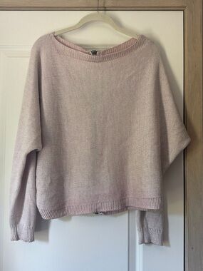 Moda International Pale Pink Crewneck Knit Sweater